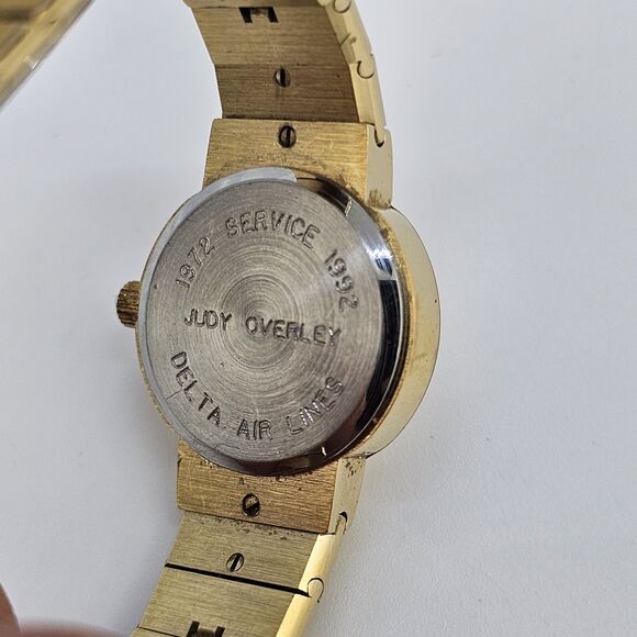 Hamilton Women's Watch 19MM Cream Dial Gold Case Bracelet 5.5" Wrist New Battery - Picture 5 of 11